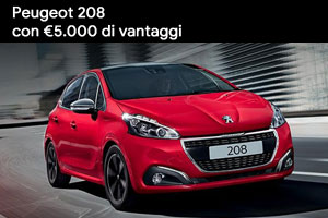 Fino a 5.000 Euro di incentivi su nuova Peugeot 208 da Spazio a Torino