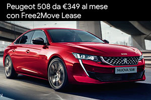 Peugeot 508 tua da 349 Euro al mese con Free2Move Lease da Spazio a Torino
