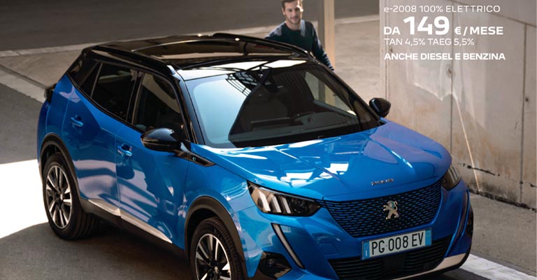 Nuovo Peugeot SUV e-2008 tuo da 149 Euro al mese, da Spazio a Torino